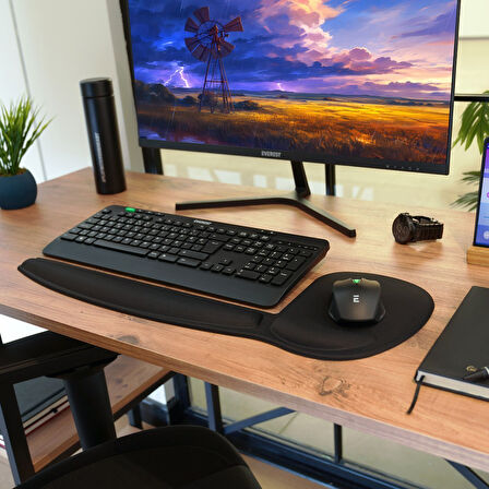 Addison FlexiPad 2 in 1 Ergonomik Klavye Bilek Dayama Pedi ve Mouse Pad