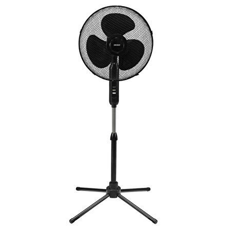 Everest FAN10 EcoWind Siyah 16" Maks 45W 3 Kademe 1100RPM Metal Yıldız Ayak 3 Bıçaklı Vantilatör/ Pervanesi
