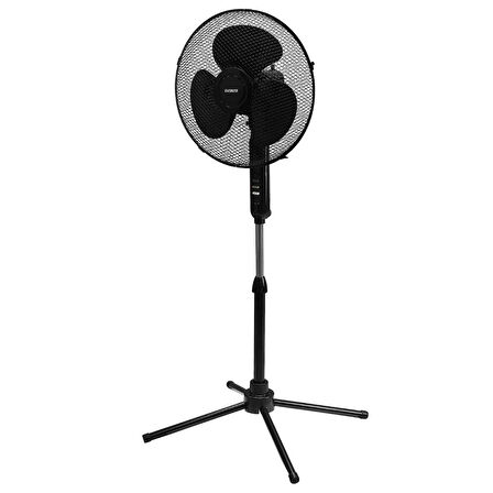 Everest FAN10 EcoWind Siyah 16" Maks 45W 3 Kademe 1100RPM Metal Yıldız Ayak 3 Bıçaklı Vantilatör/ Pervanesi