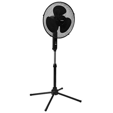 Everest FAN10 EcoWind Siyah 16" Maks 45W 3 Kademe 1100RPM Metal Yıldız Ayak 3 Bıçaklı Vantilatör/ Pervanesi