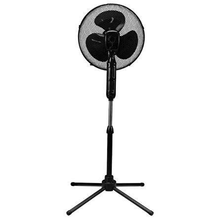 Everest FAN10 EcoWind Siyah 16" Maks 45W 3 Kademe 1100RPM Metal Yıldız Ayak 3 Bıçaklı Vantilatör/ Pervanesi