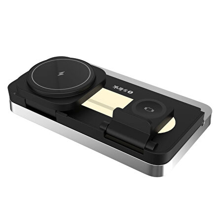 Şarj Aleti Kablosuz Magsafe Telefon Akıllı Saat Kulaklık 3 İn 1 15W S-link SW-CWF120
