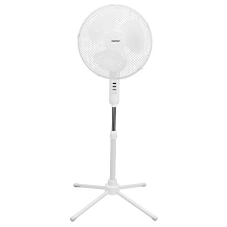 Everest FAN10 EcoWind Beyaz 16" Maks 45W 3 Kademe 1100RPM Metal Yıldız Ayak 3 Bıçaklı Vantilatör/ Pervanesi