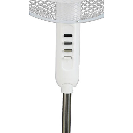 Everest FAN10 EcoWind Beyaz 16" Maks 45W 3 Kademe 1100RPM Metal Yıldız Ayak 3 Bıçaklı Vantilatör/ Pervanesi