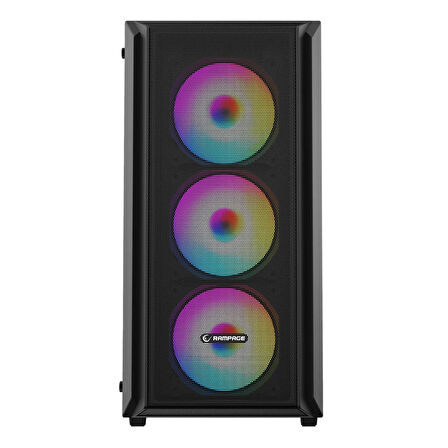 Rampage Beta Mesh 650W 80+ Siyah Temperli Cam 4x120mm ARGB Fan ATX Mid-Tower Gaming (Oyuncu) Kasası