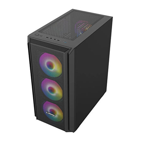 Rampage Beta Mesh 650W 80+ Siyah Temperli Cam 4x120mm ARGB Fan ATX Mid-Tower Gaming (Oyuncu) Kasası