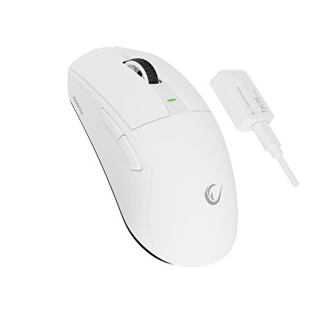 Rampage ZENITH BT+Wired+2.4G Beyaz Kablosuz PAW3395 NORDIC 52833 MCU Gaming Oyuncu Mouse 41652