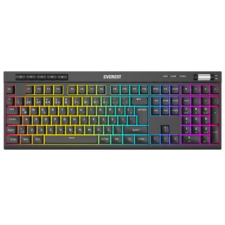 Everest Kb-68 Shin Siyah Rainbow Q Membrane Kablolu Klavye Rgb
