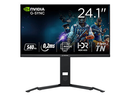 RAMPAGE Zenith ZN24TN540 24.1 inç TN 0.2 ms 540 Hz RGB Freesync HDR PC Flat Oyuncu Monitörü