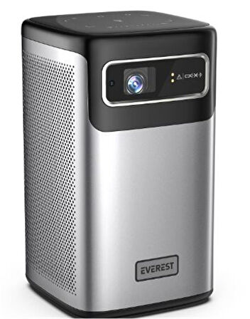 Everest PJ-DLP21 Gri 8000mAh Odaklamalı 960-540 4K 5400 Lümen Android 9.0 Dokunmatik DLP Projeksiyon