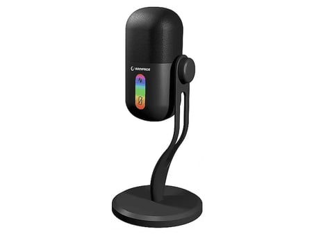 RAMPAGE Arpej RGB Standlı Ses Göstergeli Masaüstü Mikrofon Siyah