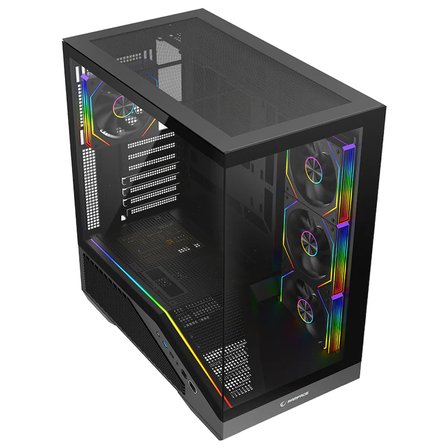 Rampage REAPER 850W 80+ Bronze Tempered Glass 4*12cm ARGB Siyah ATX Gaming Kasa