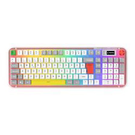 Rampage Reflect 99 Sessiz Beyaz - Gri RGB Q Membrane Oyuncu Klavyesi