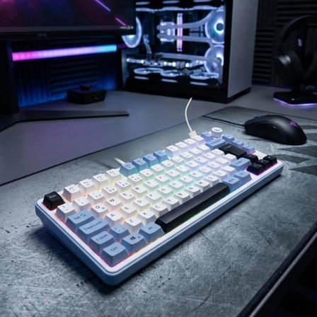 Clicky 75 Üç Renkli Mekanik Hisli RGB Türkçe Q Membrane Oyuncu Klavyesi