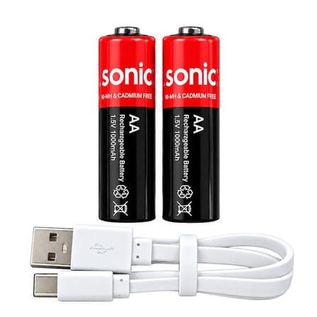 Asonic PL1400 1.5V 1400 Mah-2600 Mvh Type-C Şarjlı 2'Li AA Pil