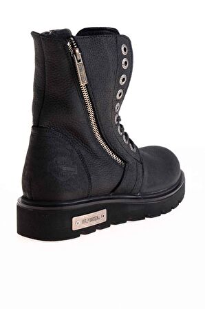 Black Hakiki Deri Kadın Bot & Bootie M0777053903