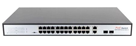 URANIUM POE-2421SFP-300W 24X10/100+2X GIGABIT UPLINK +1XSFP 250 METRE POE RACKMOUNT SWITCH (REALTEK CHIPSET)