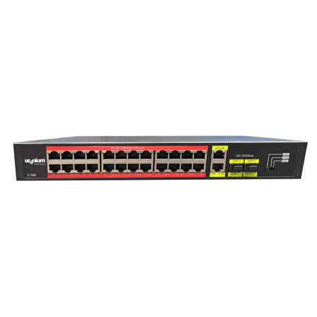 Uranium POE-G2422SFP-300W 24 Port 2xGB Rj45/2xSFP Uplink Gigabit Poe Switch