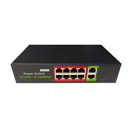Uranium POE-G8002-96W 8 Port Gigabit 2xrj45 Uplink Yönetilemez Poe Switch