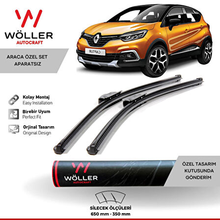 Renault Captur Silecek 2013 2015 Wöller Silecek Takımı Araca Özel