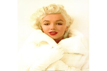 Marilyn Monroe Fotoğrafları Doğal Taş Bardak Altlığı 4'lü set - Natural Stone Coasters