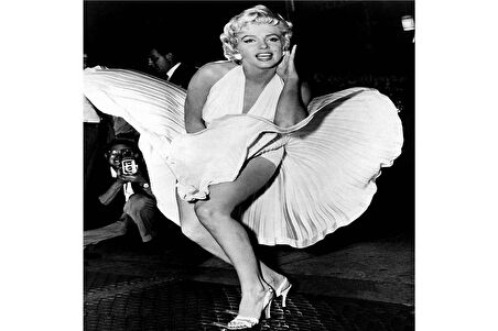 Siyah Beyaz Marilyn Monroe Fotoğrafları Doğal Taş Bardak Altlığı 4'lü set - Natural Stone Coasters