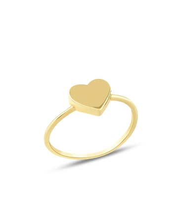 Debora Jewelry 14 Ayar Altın Kalpli Model Yüzük