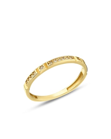 Debora Jewelry 14 Ayar Altın Yarım Tur Yüzük