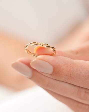Debora Jewelry 14 Ayar Altın Sarmal Yüzük