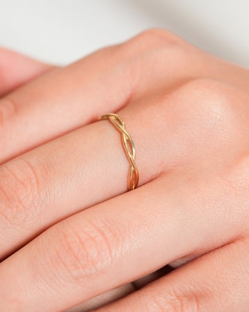 Debora Jewelry 14 Ayar Altın Sarmal Yüzük