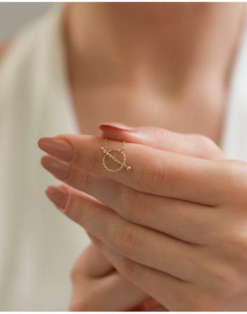 Debora Jewelry 14 Ayar Altın Burgu Detaylı Kolye