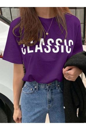 Unisex Classical Baskılı Tasarım Tshirt