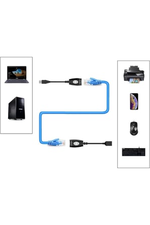 USB 2.0 to RJ45 CAT5 CAT6 Ethernet Uzatma Kablosu Adaptörü