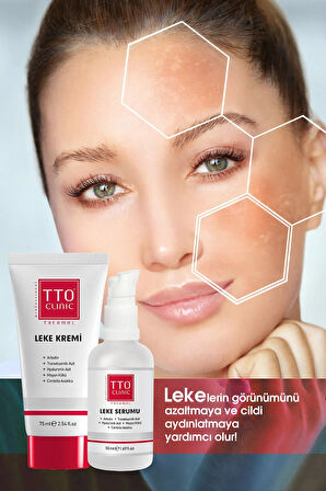 TTO CLINIC LEKE KREMİ 75ML + LEKE SERUMU 50ML HEDİYE