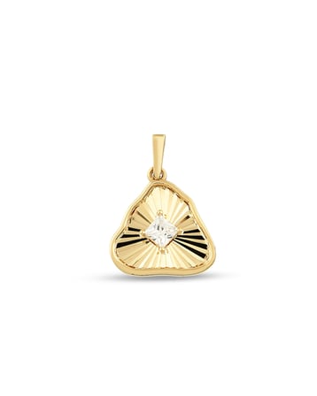 Debora Jewelry 14 Ayar Altın Taşlı Üçgen Model Kolye Ucu