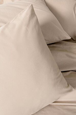 Cotton Box Plain Bej Çift Kişilik Nevresim Takımı
