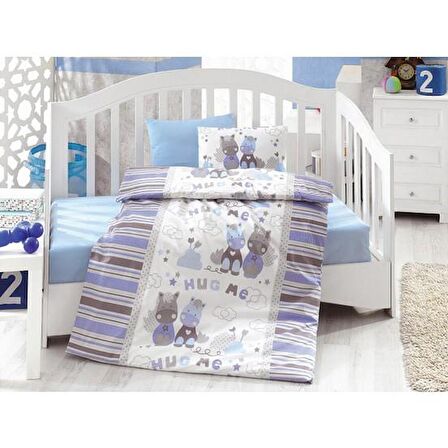 Cotton Box Ranforce Bebek Nevresim Takımı Midilli Mavi