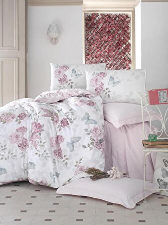 Cotton Box Çiçekli Pamuk Çift Kişilik Nevresim Takımı