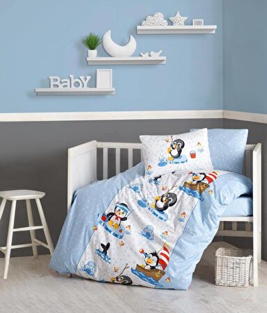 Cotton Box Bebek Nevresim Takımı - Penguen