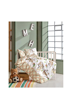 Bej Sincap Bebek Nevresim Takımı 100x150