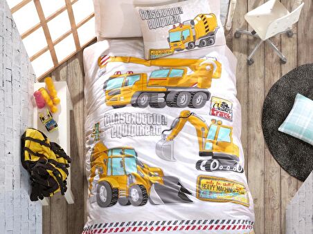 Cottonbox Junior Track Tek Kişilik Nevresim Takımı Turkuaz