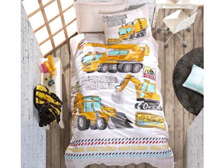Cottonbox Junior Track Tek Kişilik Nevresim Takımı Turkuaz