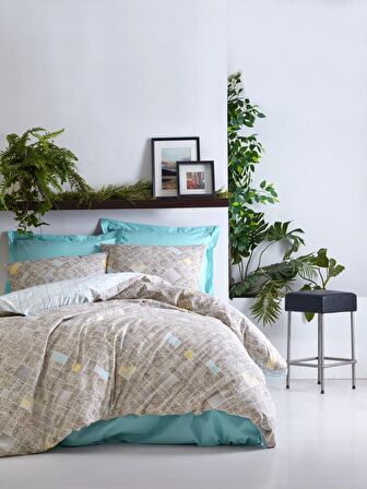 Cotton Box Minimal Geometrik Pamuk Çift Kişilik Nevresim Takımı