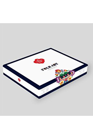 Cotton Box Folk Art Çiçekli Pamuk Tek Kişilik Nevresim Takımı