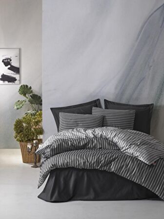 Cotton Box Çizgili Pamuk Çift Kişilik Nevresim Takımı