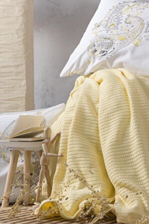 Cotton Box Bond Çift Kişilik Pike Takımı Lori Sarı