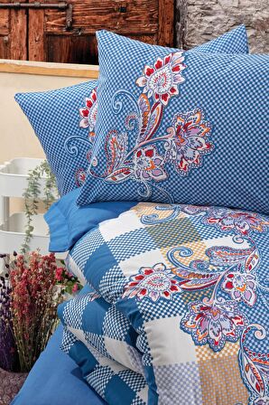 Cotton Box Alaçatı Çiçekli Pamuk Çift Kişilik Nevresim Takımı