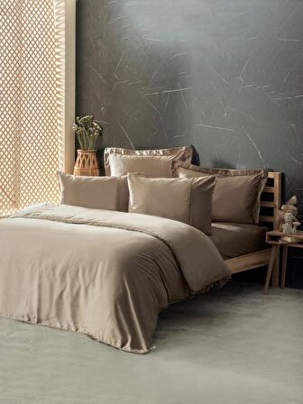 Cotton Box Silky İpek Çift Kişilik Nevresim Takımı Bej