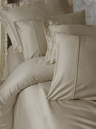 Cotton Box Silky Saten King Size Nevresim Takımı Bej