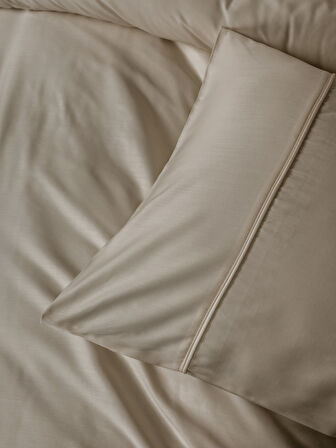 Cotton Box Silky Saten King Size Nevresim Takımı Bej